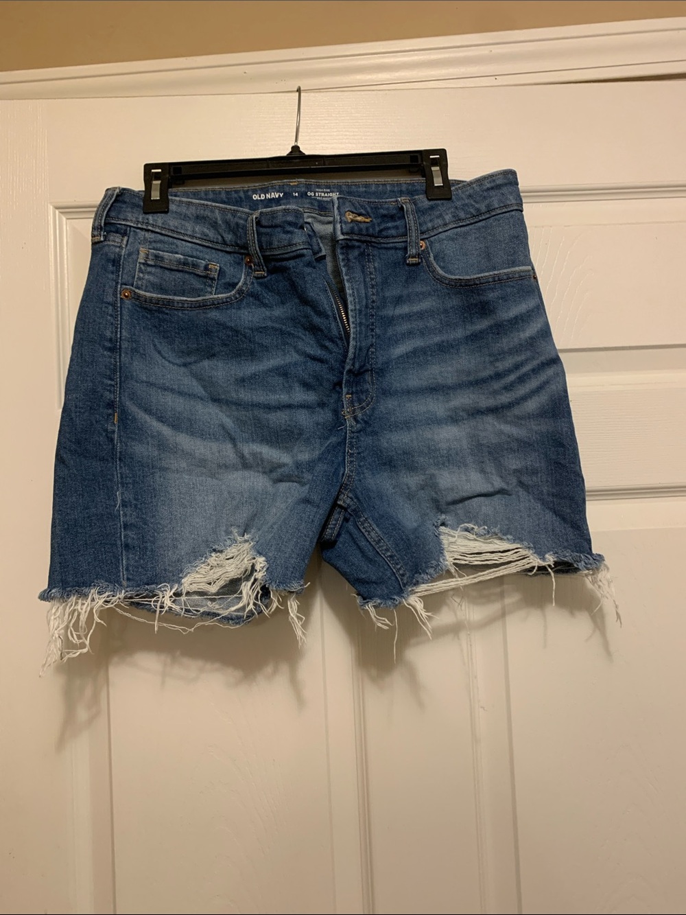 Old Navy Frayed Hem Denim Cutoff Shorts - Medium Blue